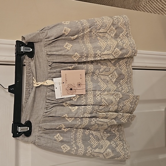 NWT Vignette girls sz 8 chambray embroidered Rae skirt - Picture 1 of 3